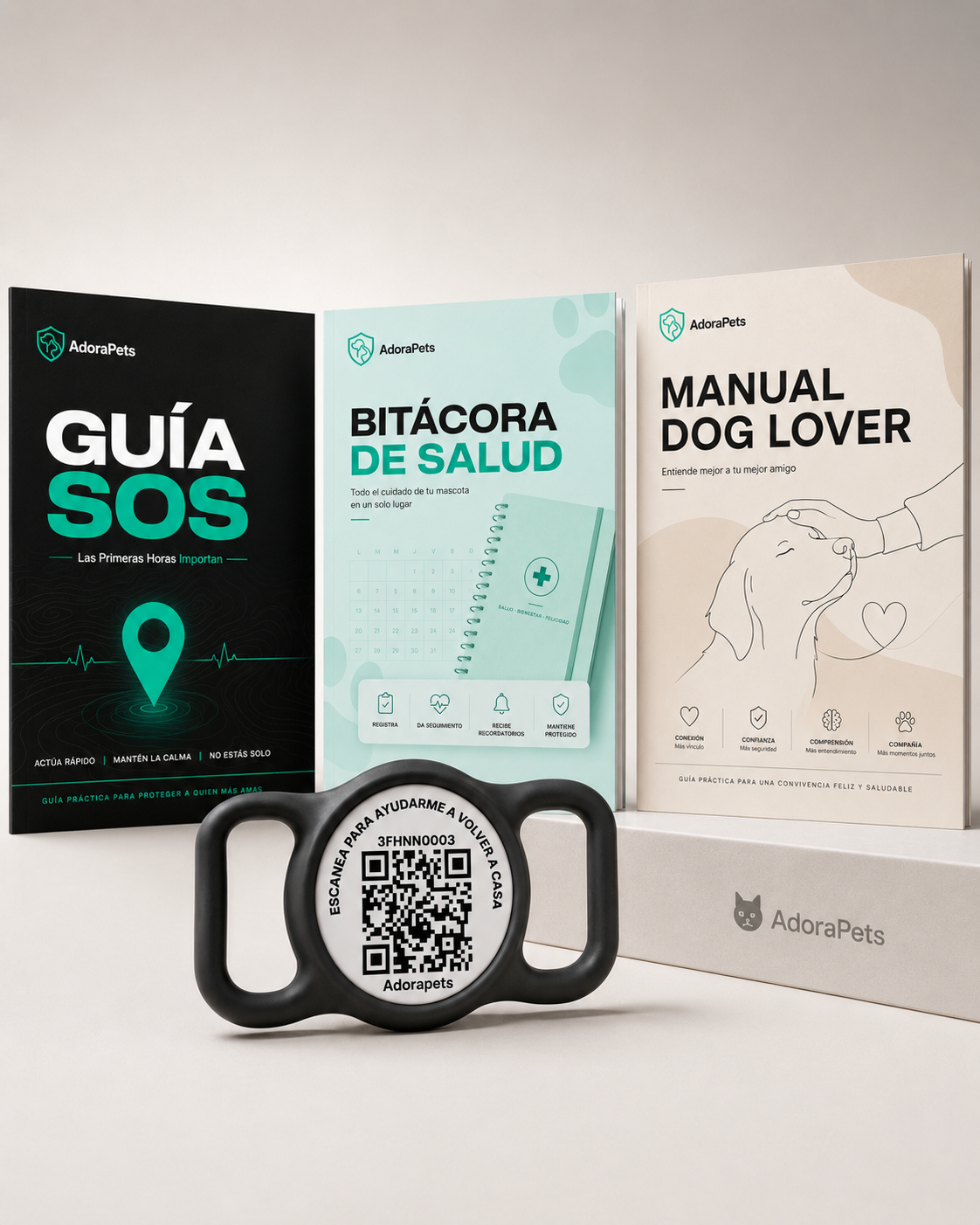 AdoraPets ID presentado como un sistema premium de protección para mascotas
